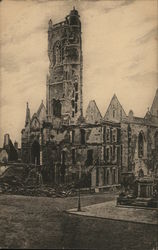 Church destroyed by shells Church destroyed by shells