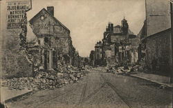 Bombed Buildings France World War I Postcard Postcard