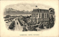 Hotel Victoria Lausanne, Switzerland Postcard Postcard