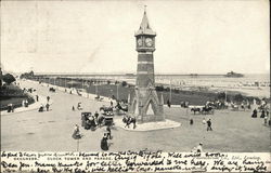 Skegness. Clock Tower and Parade. Postcard