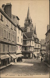 15° Vannes - Rue de l'Hotel-de-Ville France Postcard Postcard