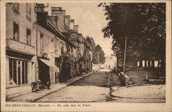 ste-mere-l'eglise (Manche) - Un coin vers la place Sainte-Mère-Église, France Postcard Postcard