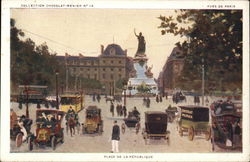 Place de la Republique Paris, France Postcard Postcard