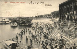 Bathing Ghat Calcutta, India Postcard Postcard