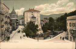 Baden-Baden Lange Strasse und Kaiserallee Germany Postcard Postcard