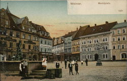 Weimar. - Marktplatz Germany Postcard Postcard