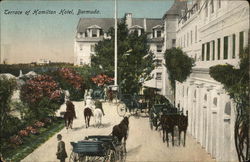 Hamilton Hotel - Terrace Bermuda Postcard Postcard