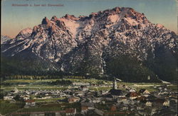 Mittenwald a. Isar mit Karwendei Germany Postcard Postcard