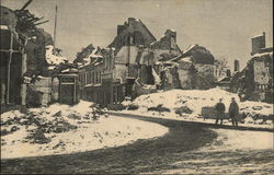 WWI Destruction - Feldpost Postcard