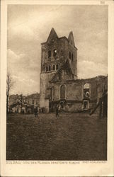 A church destroyed by the Russians Photo by Kuhlewendt Soldau, Poland World War I Postcard Postcard