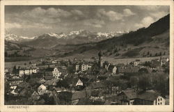 View of Town and Mountains Immenstadt, Germany Postcard Postcard