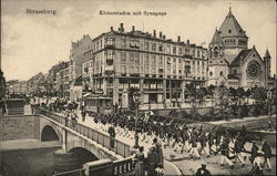 Strassburg. Klloberstaden mit Synagoge Strasbourg, France Postcard Postcard