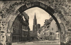 Strassburg Goldgeissen durch das Spitaltor gesshen Postcard