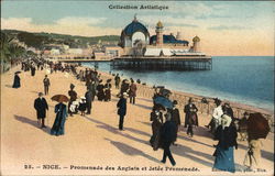 Promenade des Anglais et Jetee Promenade Nice, France Postcard Postcard