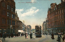 High Street Sheffield, England Yorkshire Postcard Postcard