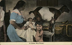 A Cuban Wet Nurse Postcard