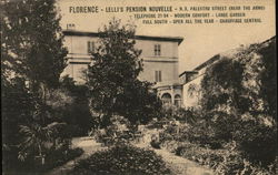 Lelli's Pension Nouvelle Florence, Italy Postcard Postcard