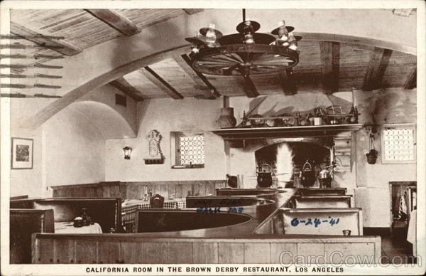 The Brown Derby Restaurant - California Room Los Angeles