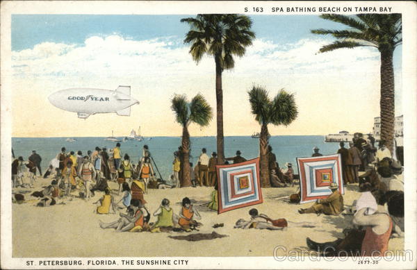 Spa Bathing Beach on Tampa Bay St. Petersburg Florida