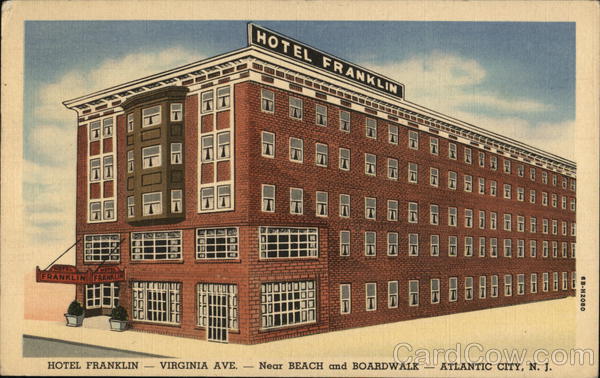 Hotel Franklin, Virginia Avenue, Near Beach and Boardwalk Atlantic City New Jersey
