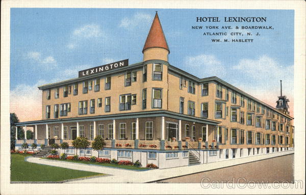 Hotel Lexington - New York Ave. & Boardwalk - WM. M. Haslett Atlantic City New Jersey