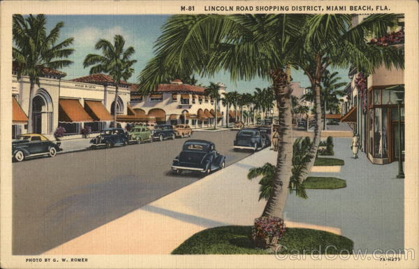 Lincoln Road Shopping District Miami Beach Florida