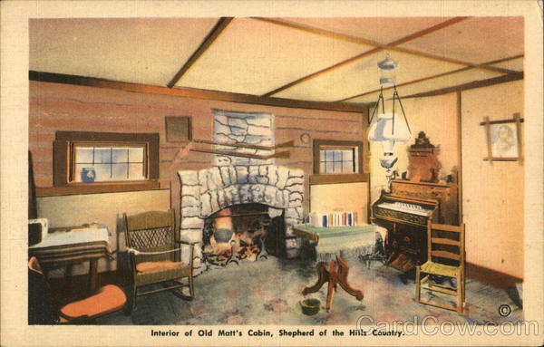 Interior of Old Matt's Cabin, Shepherd of the Hills Country Branson Missouri