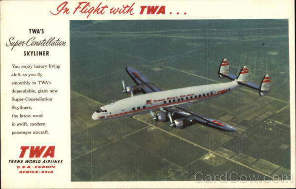 TWA Super Constellation Skyliner Aircraft