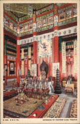 Interior of Chinese Lama Temple Postcard
