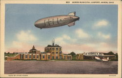 Akron Municipal Airport Postcard