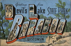 Greetings from Devil's Lake State Park Baraboo, WI Postcard Postcard Postcard