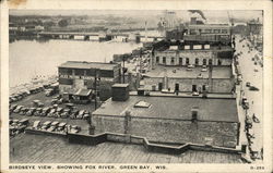 Birdseye View, Showing Fox River Green Bay, WI Postcard Postcard Postcard