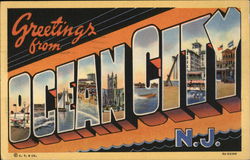 Greetings from Ocean City Postcard