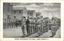 Detail Assembling for Drill Camp Kilmer, NJ Postcard Postcard Postcard