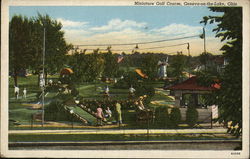 Miniature Golf Course Geneva-on-the-Lake, OH Postcard Postcard Postcard