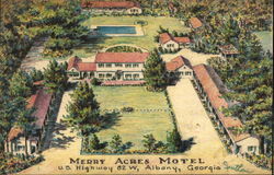 Merry Acres Motel Albany, GA Postcard Postcard Postcard