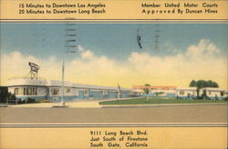 Southland Motel South Gate, CA Postcard Postcard Postcard