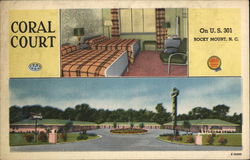 Coral Court Rocky Mount, NC Postcard Postcard Postcard