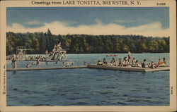 Greetings from Lake Tonetta Brewster, NY Postcard Postcard Postcard