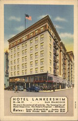 Hotel Lankershim San Francisco, CA Postcard Postcard Postcard