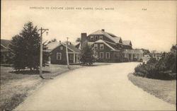 Approach to Cascade Lodge and Cabins Saco, ME Postcard Postcard Postcard