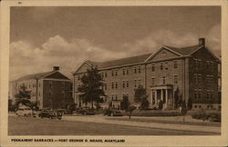 Permanent Barracks, Fort George G. Meade Postcard