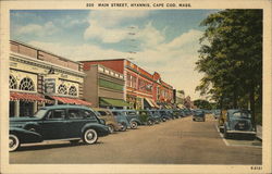 Main Street Hyannis, MA Postcard Postcard Postcard