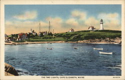 The Two Lights Cape Elizabeth, ME Postcard Postcard Postcard