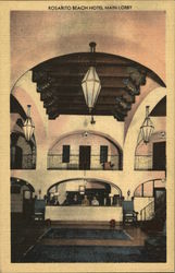 Rosarito Beach Hotel Main Lobby Postcard