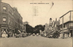 Main Street Farmington, ME Postcard Postcard Postcard