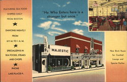 Majestic Hotel and Restaurant Postcard