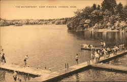 The Waterfront, Camp Kiwanis Hanson, MA Postcard Postcard Postcard