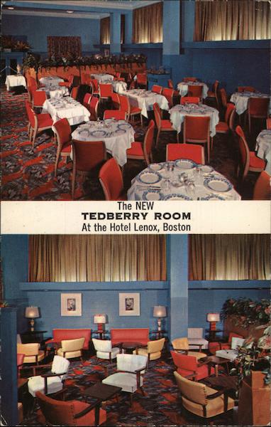 The New Tedberry Room, Hotel Lenox Boston Massachusetts