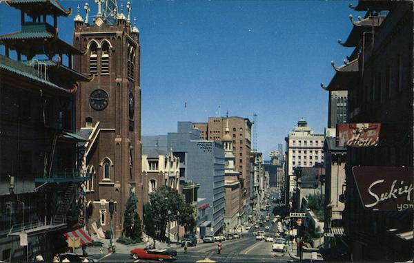 California Street - San Francisco's famous cable car streets.